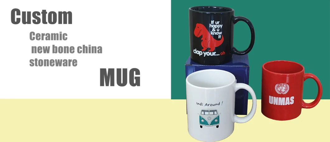 Personalized Sublimation Blank 11oz Ceramic Cups Coffee Mugs with Color Inside and Handle