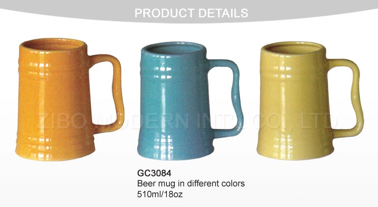 Ceramic Beer Mug in Different Colors
